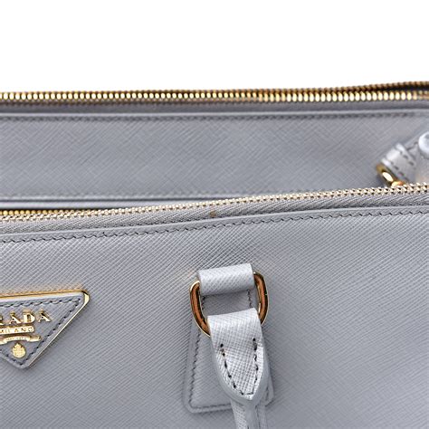 PRADA Saffiano Medium Galleria Double Zip Tote Granito 